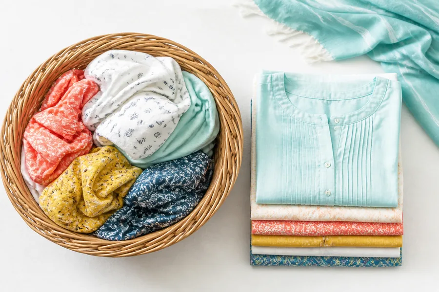 Everyday Indian clothes ready for professional laundry
